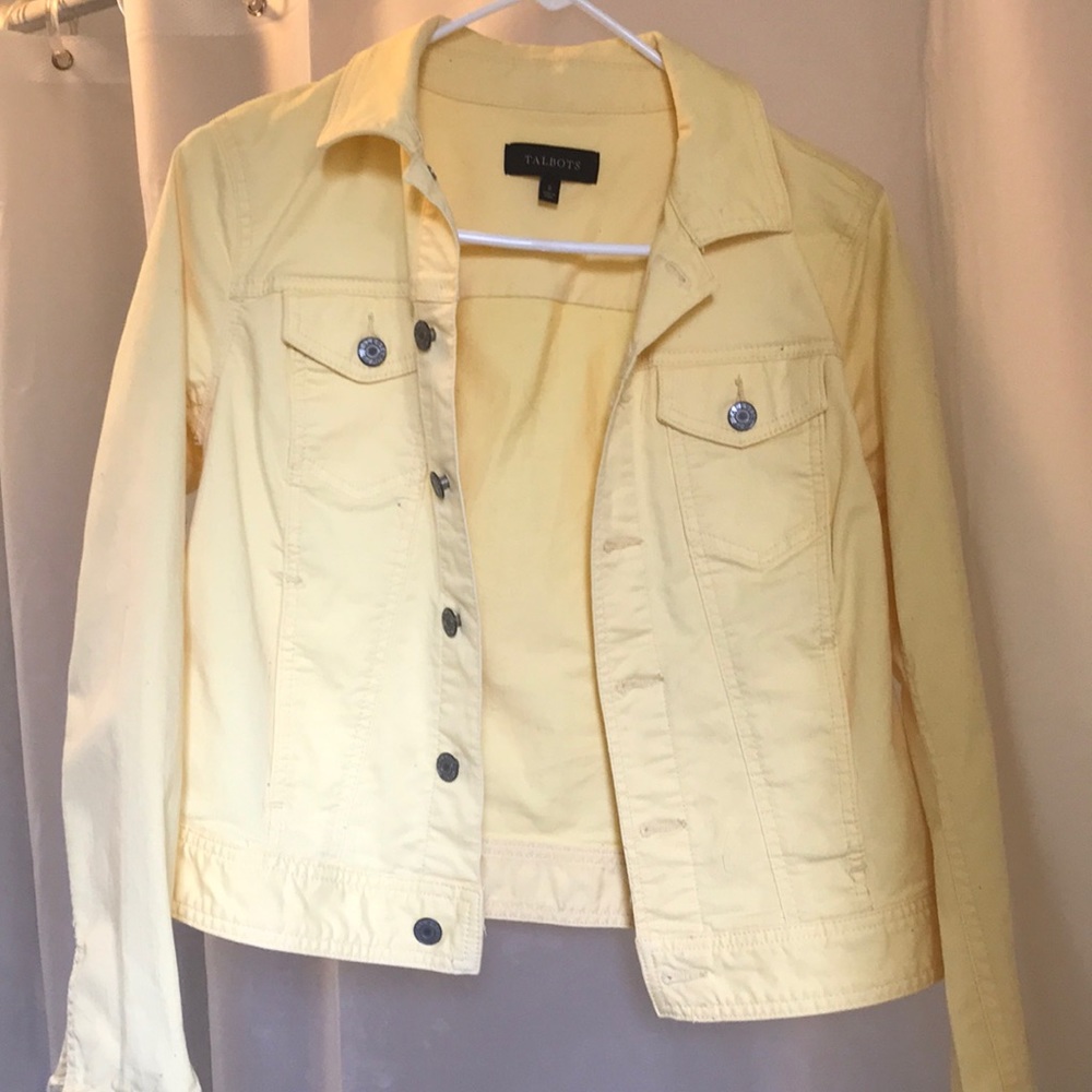 Talbots yellow denim jacket